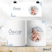 Taza personalizada bautizo con foto y nombre - De moi à toi