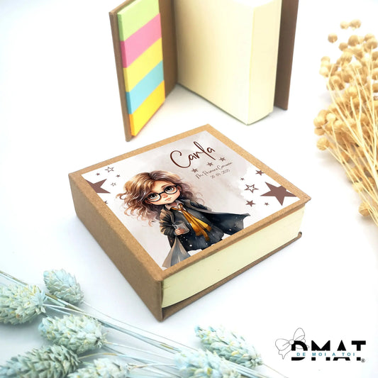 Bloc de notas -Escuela de Magia- Niña y Niño