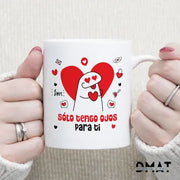 Taza personalizada con frase divertida para enamorados - de moi a toi