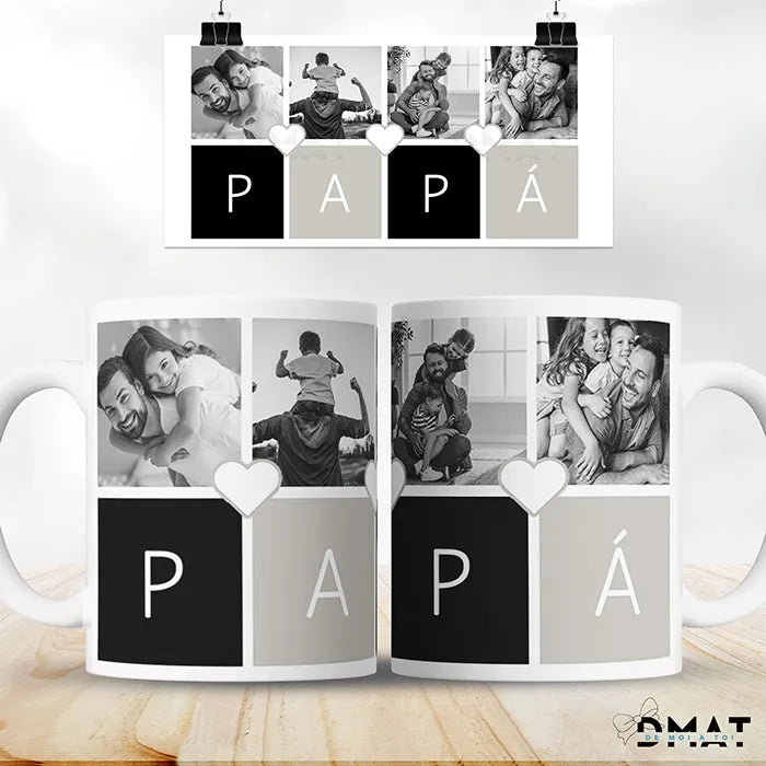Taza personalizada con fotos - Papá