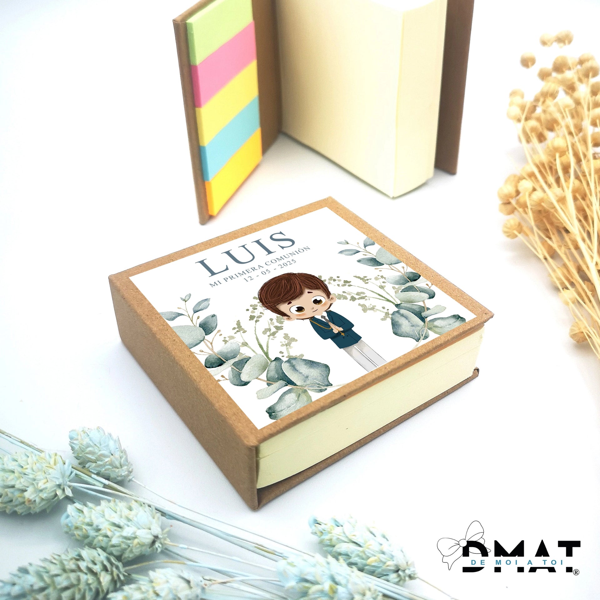 Regalos de invitados de comunión personalizado con diseños elegantes naturales - De moi a toi