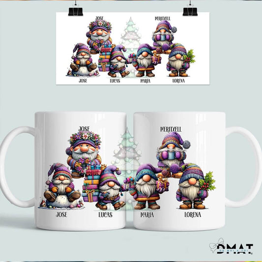 taza personalizada gnomos navideños multicolor – regalo en grupo – De moi à toi