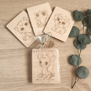 Regalo de boda para niños - Madera con imán para colorear - De moi at oi