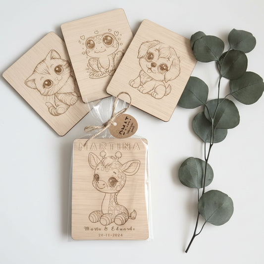 Regalo de boda para niños - Madera con imán para colorear - De moi at oi