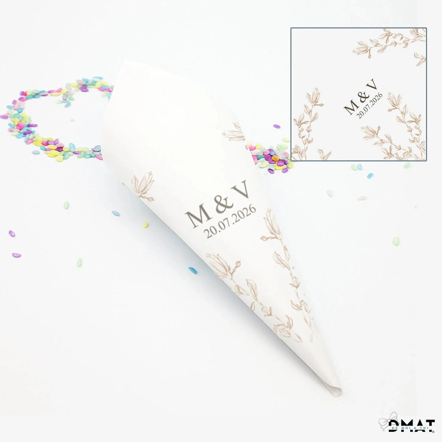 conos para pétalos de boda