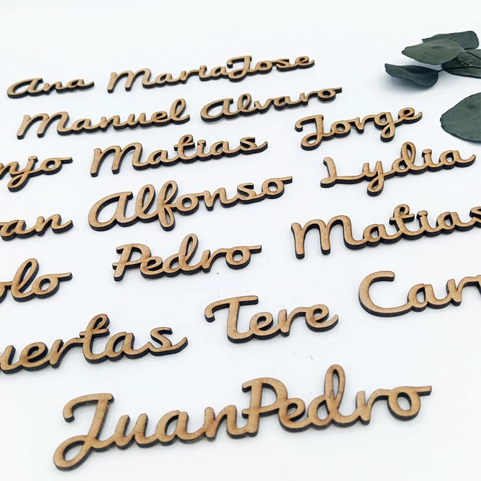 Marcasitio personalizado de nombres de madera con imán - De moi a toi