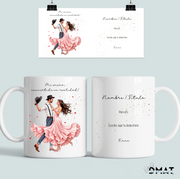 taza de amor con ilustración premium y nombres personalizados