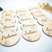Marcasitos de madera personalizados a láser - de moi a toi