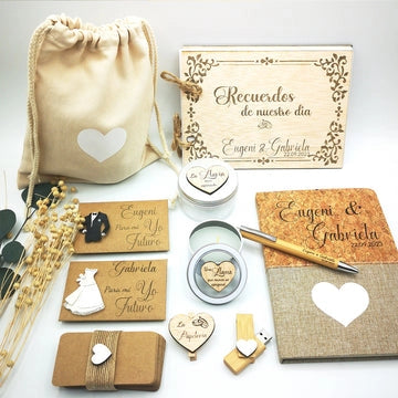Cápsula del tiempo de boda personalizada y hecha a mano- Regalos para novios - de moi a toi