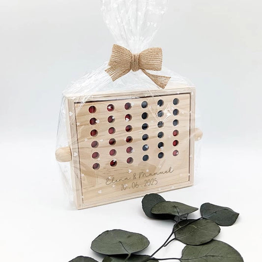 Regalo de invitados en comunión o bautizo: juego de madera personalizado