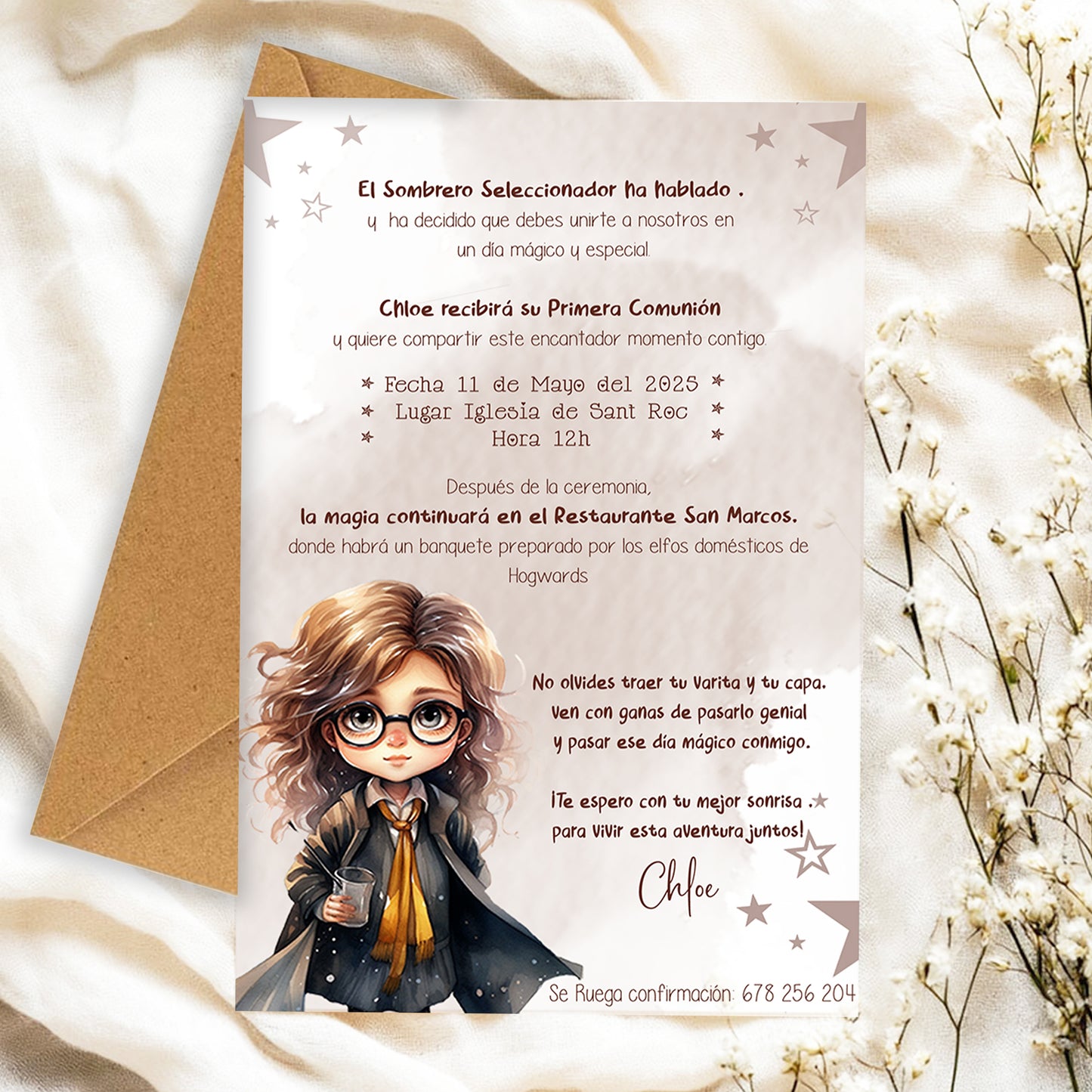 Invitación celebración - Escuela de Magia
