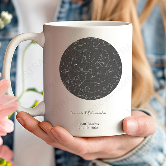 taza personalizada mapa estelar