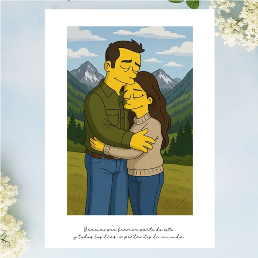 ilustración simpson personalizada a partir de fotografía