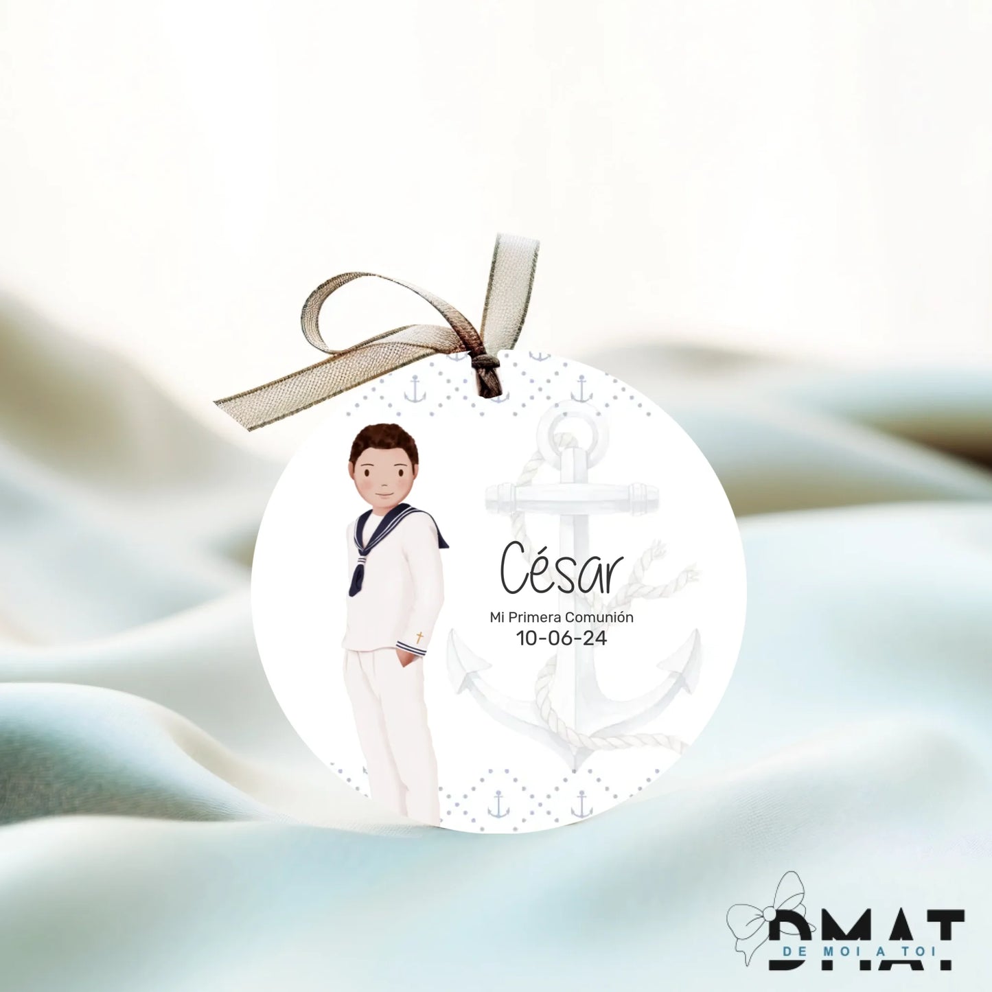 Tarjetas y etiquetas de regalo con dibujo comunión niño (Pack 10uds)