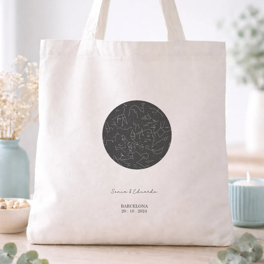 Bolsa totebag personalizada constelaciones