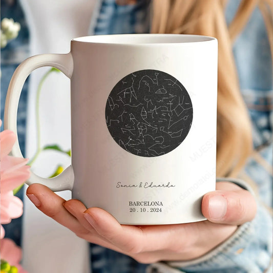 Taza personalizada con mapa estelar · De Moi à Toi
