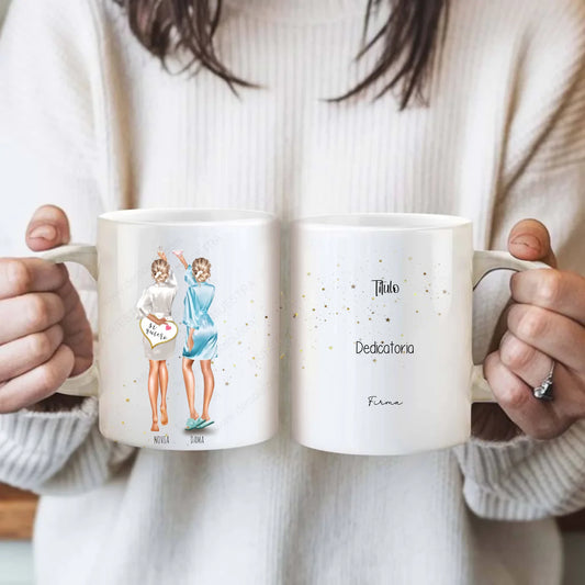 taza personalizada regalo damas con ilustración