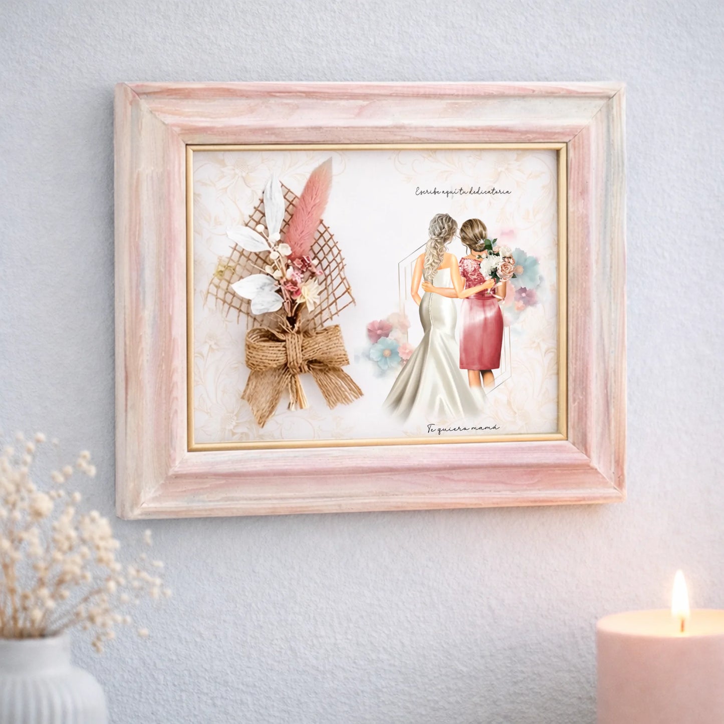 Cuadro con flores regalo bonito mamá