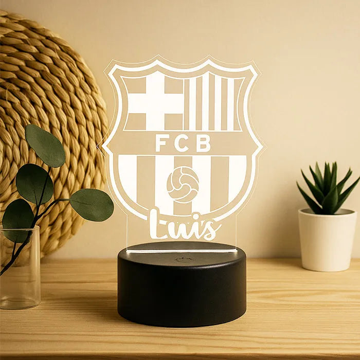 Lámpara LED personalizada con escudo de club de fútbol · De Moi à Toi