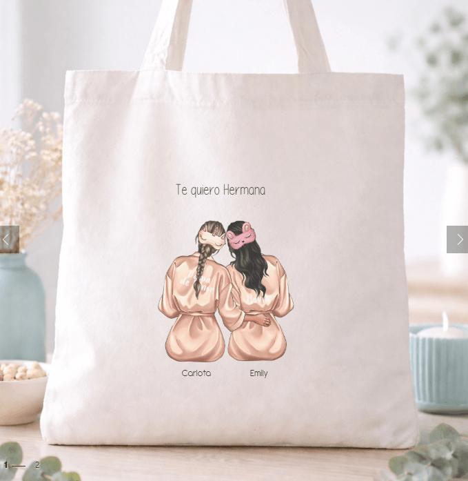 Totebag personalizada para damas de honor – Ilustración editable