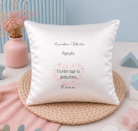 Cojín personalizado con dedicatoria para pareja | Regalo especial con nombres