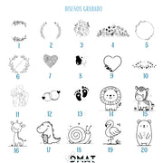 Diseños de grabado para regalos de invitados naturales - De moi a toi