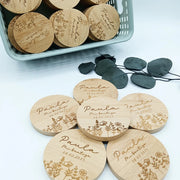 detalle para invitadas de boda grabado a láser en bambú