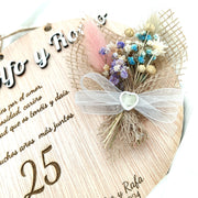 Placa de madera personalizada para 25 o 50 aniversario de boda - demoi a toi
