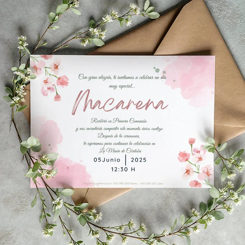 Invitación personalizada y económica - de moi a toi