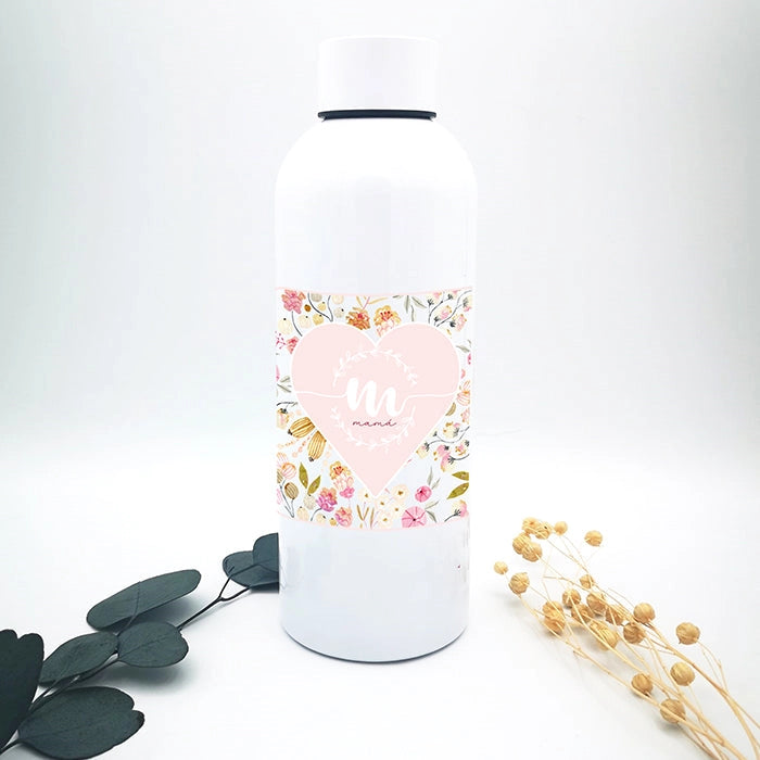 Botella termo floral personalizada de acero inoxidable para mamá
madre