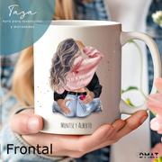 taza romántica personalizada para regalar a novios