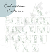 Diseño natural de eucalipto para personalizar detalles de invitados