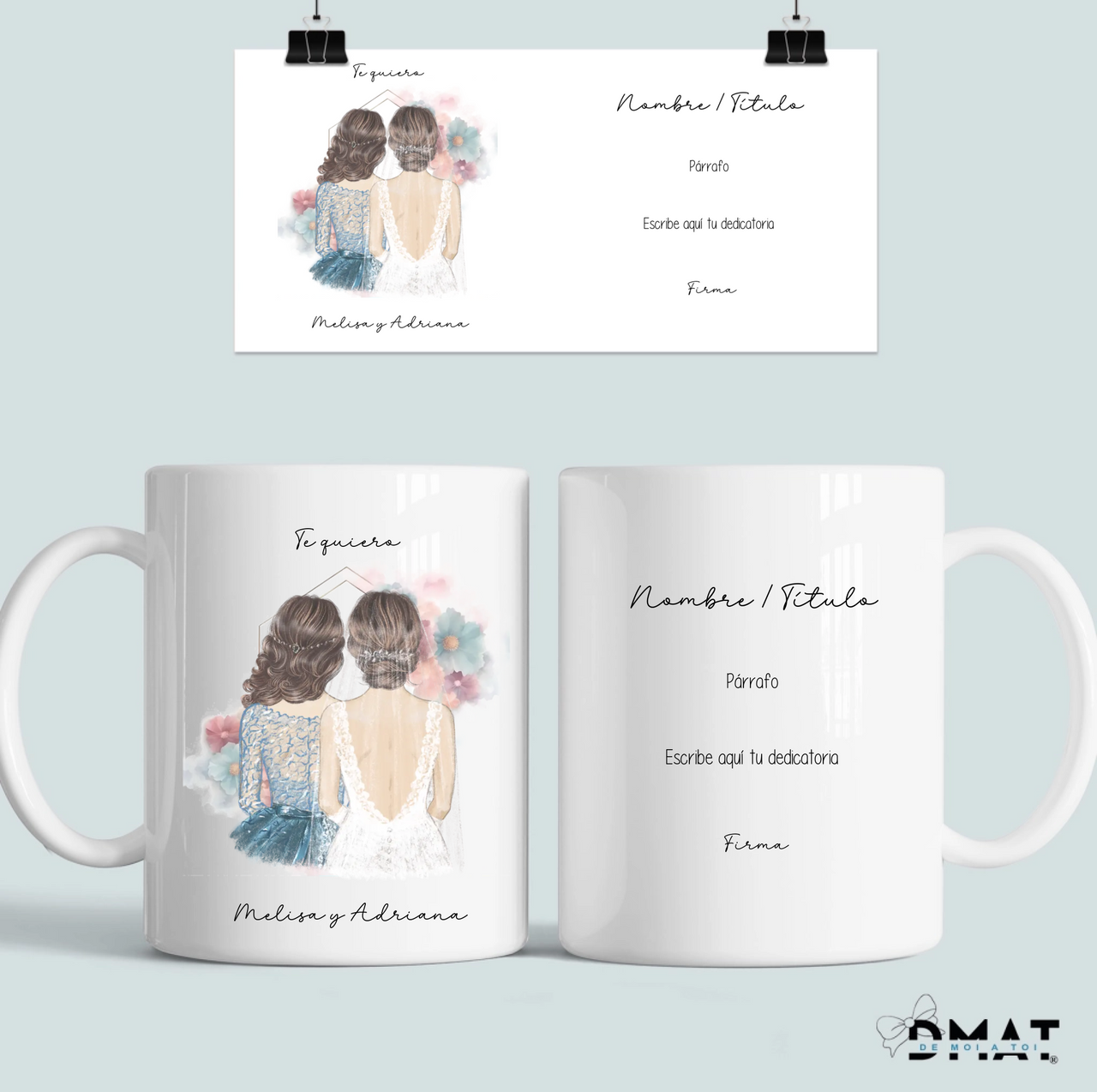 Taza personalizada para regalar a dama de honor