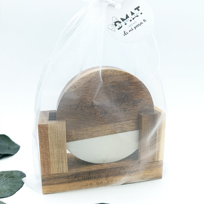 Regalos originales para boda y comunión – pack portavasos grabados