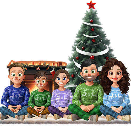 Bola de Navidad personalizada de madera impresa ilustración Ohana