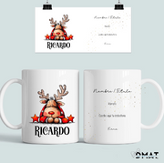 Regalo original de Navidad con diseño de reno divertido