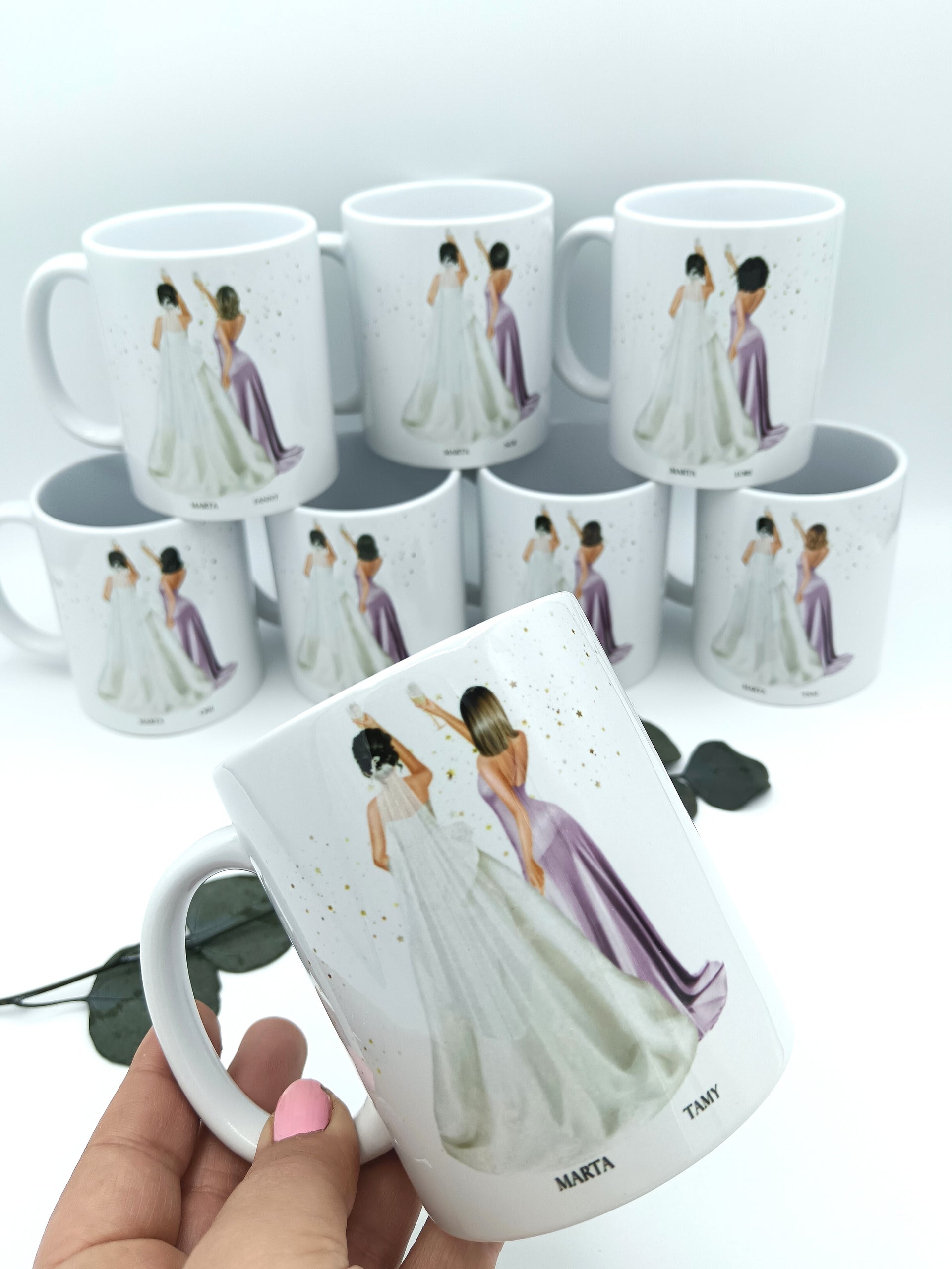 Tazas personalizadas boda damas de honor