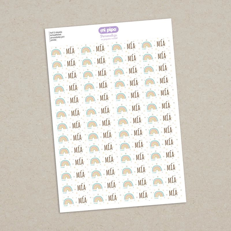 Etiquetas ropa con nombre