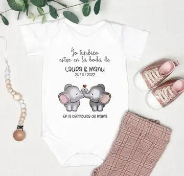 Body Yo estuve en la boda - Animalitos (Diseños) - Regalo original personalizado - DE MOI À TOI