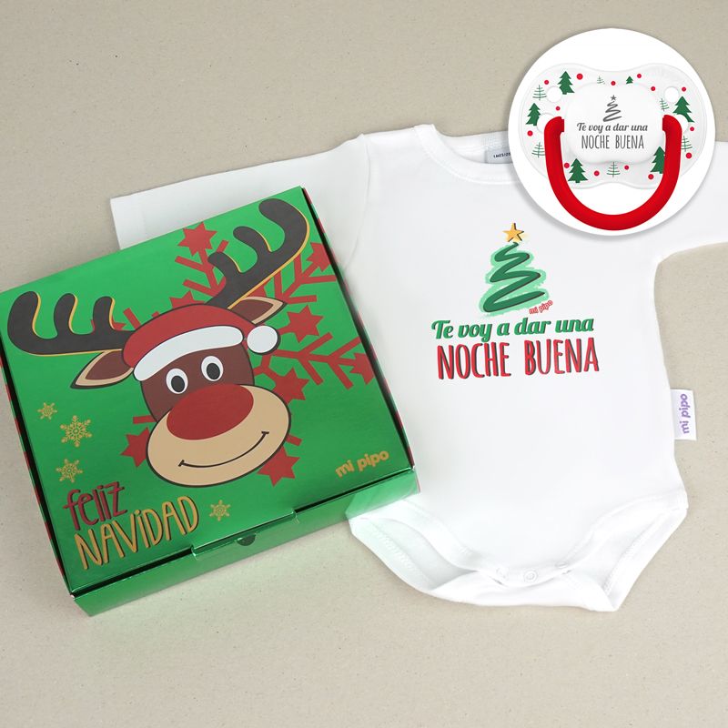 regalo de navidad para bebés y embarazadas divertido body y chupete