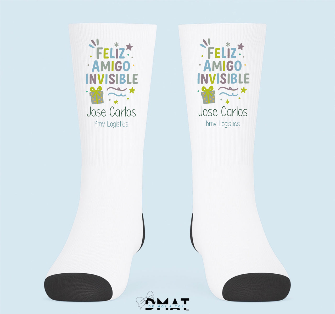 calcetines personalizados como regalo de amigo invisible en navidad
