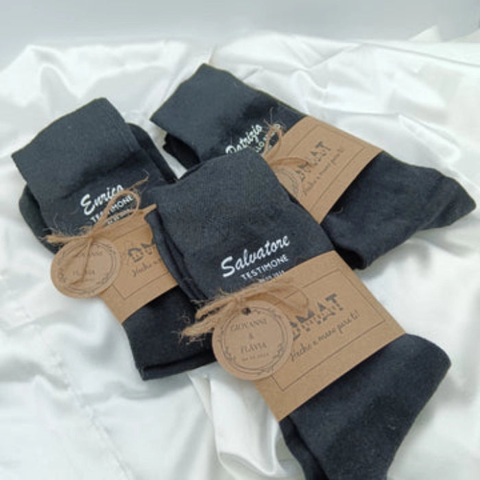 calcetines personalizados boda algodón peinado premium