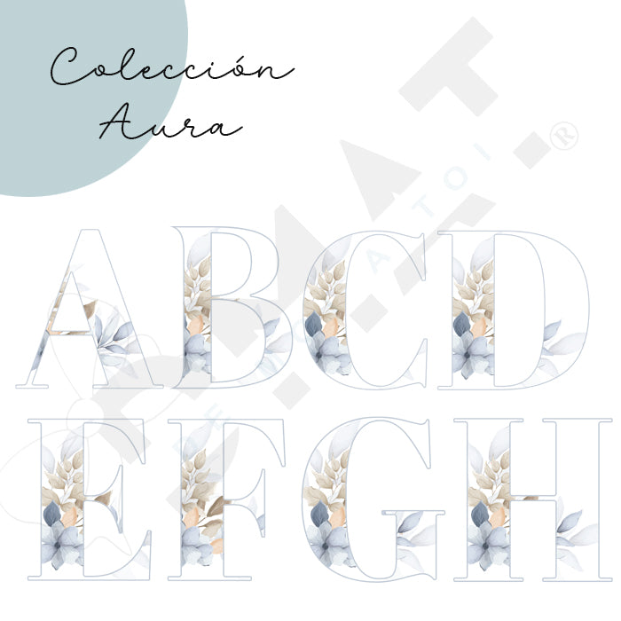 diseño natural para personalizar regalos con inicial