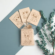 Imán de madera coloreable para invitados infantiles de celebración - De moi a toi