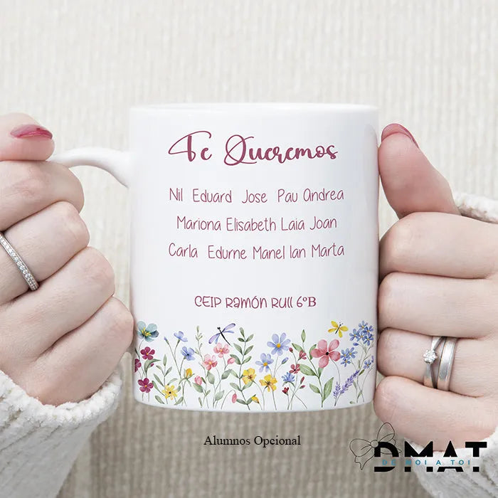 Taza para profesora personalizada con nombre de alumnos - de moi a toi