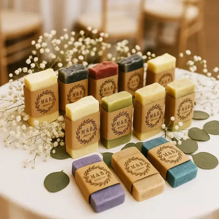 jabón artesano de aceite de oliva personalizado para eventos