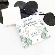 lágrimas de felicidad personalizadas diseño eucalipto acuarela