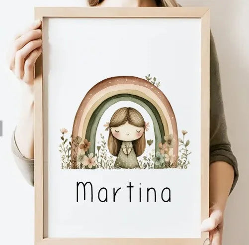 Regalos con ilustración personalizada - Arcoiris Boho