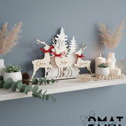 Regalo de navidad original familia de madera con nombres - de moi a toi
