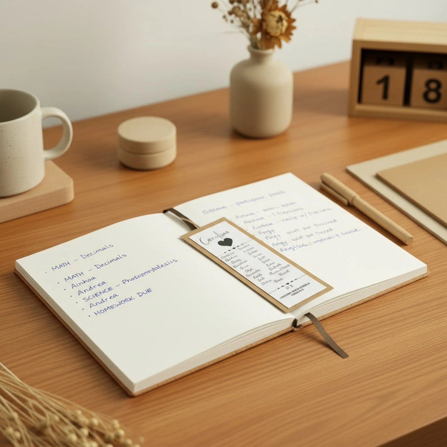 Bloc de notas personalizado para profes con bolígrafo ecológico- de moi à toi